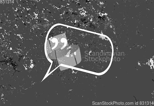 Image of  Quotation Mark Speech Bubble. Quote sign icon. Abstract background.