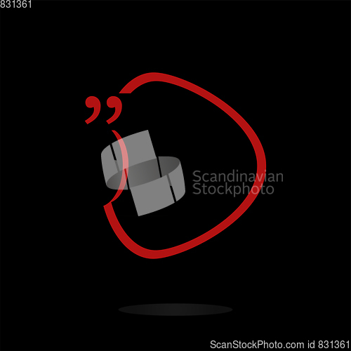 Image of  Quotation Mark Speech Bubble. Quote sign icon. Abstract background.