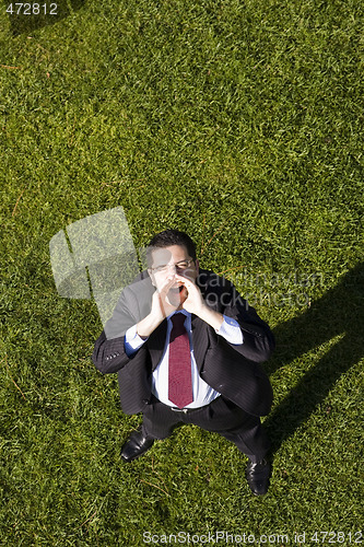 Image of Businessman shouting