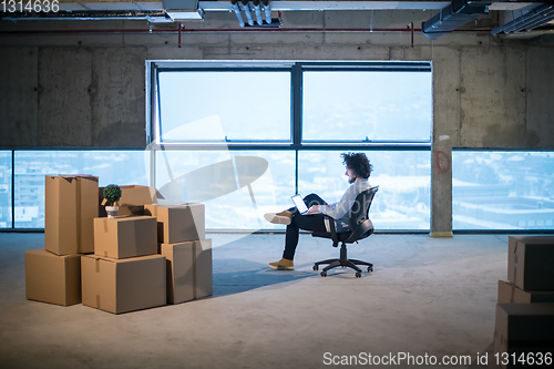 Image of young male architect and engineer on construction site