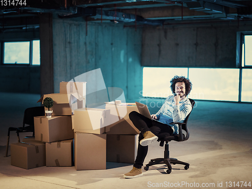 Image of businessman on construction site