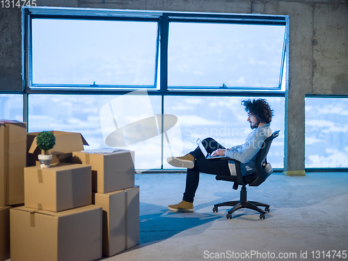 Image of businessman on construction site