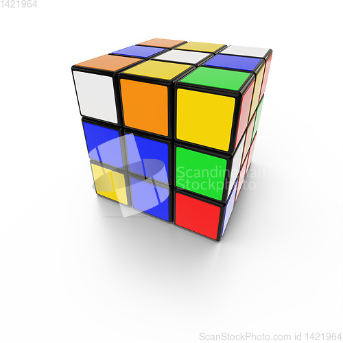 Image of rubik\'s cube puzzle solution symbol