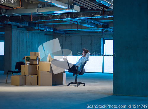 Image of businessman on construction site