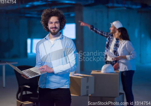 Image of young engineer on construction site