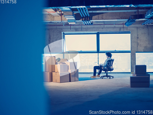 Image of businessman on construction site