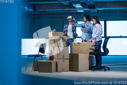 Image of group of business people,architect and engineer on construction 