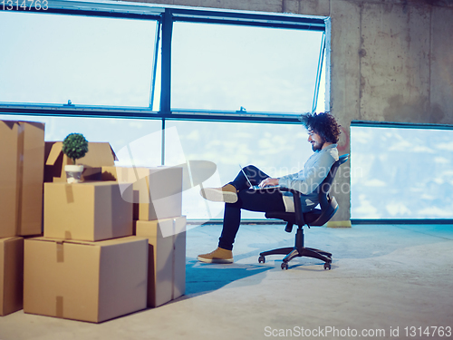 Image of businessman on construction site