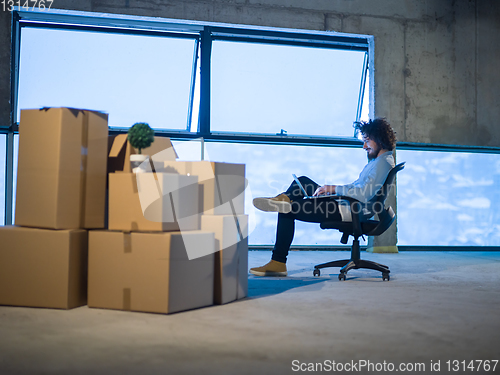 Image of businessman on construction site