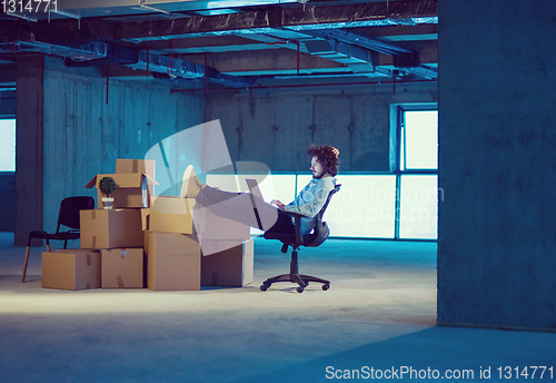 Image of businessman on construction site