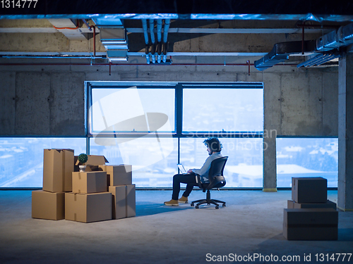 Image of businessman on construction site