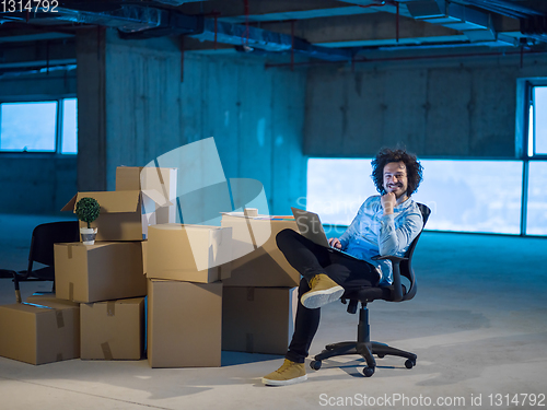 Image of businessman on construction site