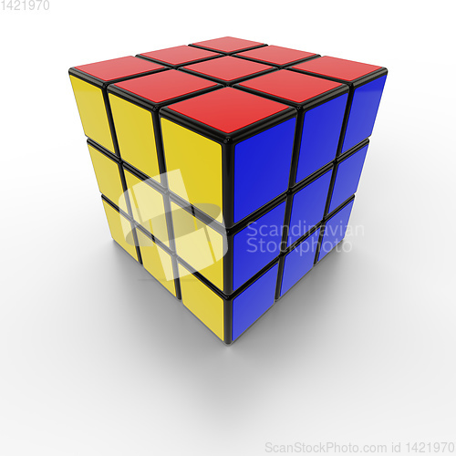 Image of rubik\'s cube puzzle solution symbol