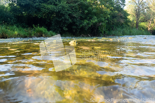 Image of outdoor river Neckar water scenery