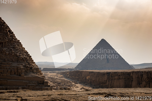 Image of Pyramids at Giza Cairo Egypt