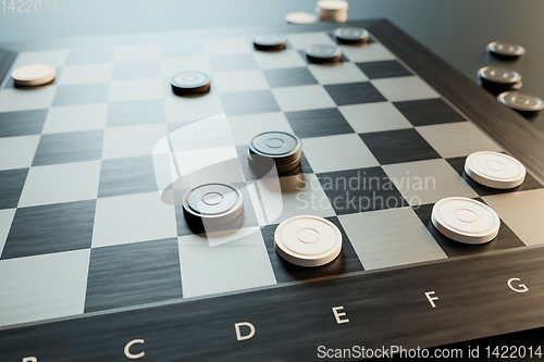 Image of draughts game board