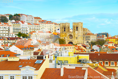 Image of Lisbon Cathedral and Alfama district