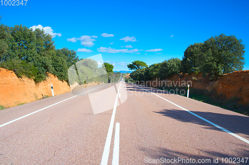 Image of Spanish country road. Diminishing perspective