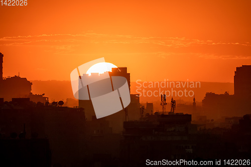 Image of sunset scenery at Cairo Egypt