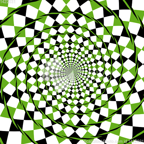 Image of optical illusion spiral background