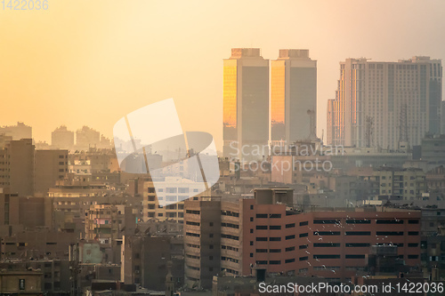 Image of sunset scenery at Cairo Egypt