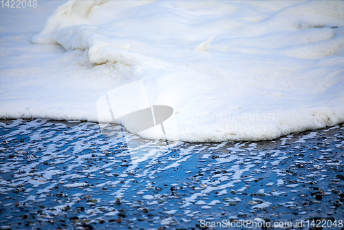 Image of stormy ocean scenery background