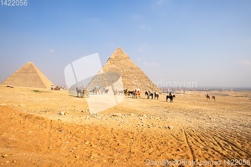 Image of horse ride in the desert Cairo Egypt