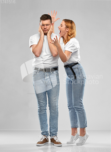 Image of unhappy couple having argument