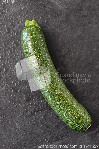 Image of zucchini on slate stone background