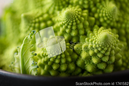 Image of close up of romanesco broccoli in bowl