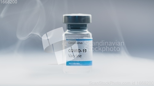 Image of Vaccine for lethatl virus in small bottles