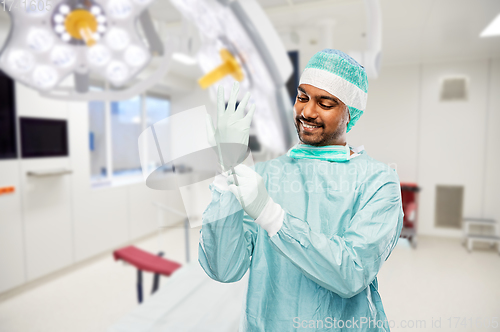 Image of indian male doctor or surgeon at hospital