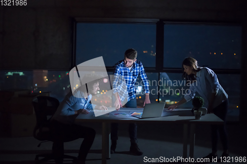 Image of business people on construction site  in new startup office at n