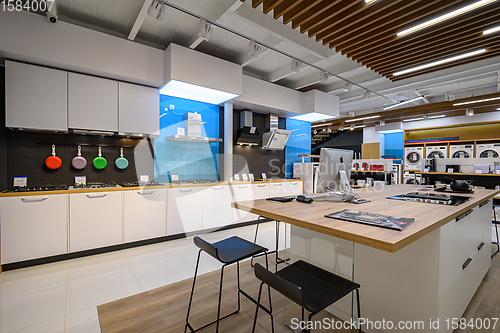 Image of Interior of premium domestic appliance store