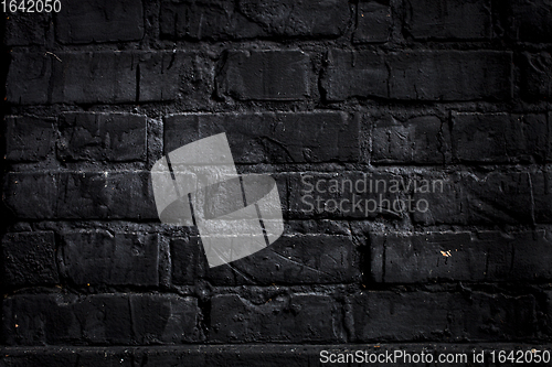 Image of Black brick wall