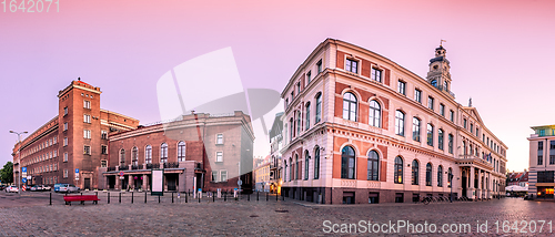 Image of City Hall Square Riga old Town, Latvia