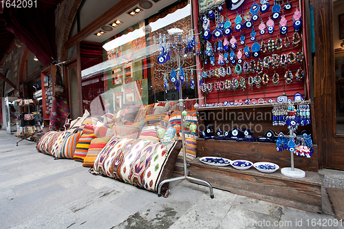 Image of Showcase of souvenir shop