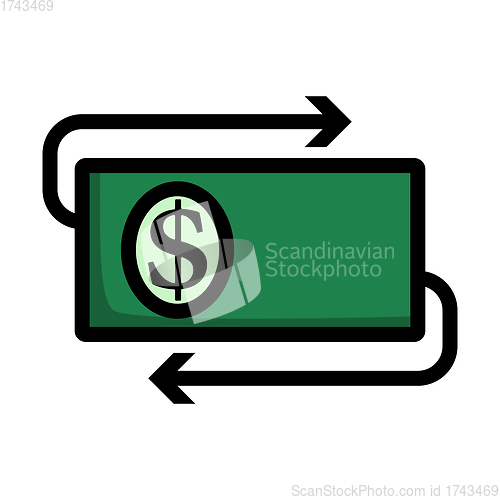 Image of Cash Back Dollar Banknote Icon