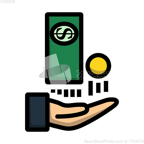 Image of Cash Back To Hand Icon