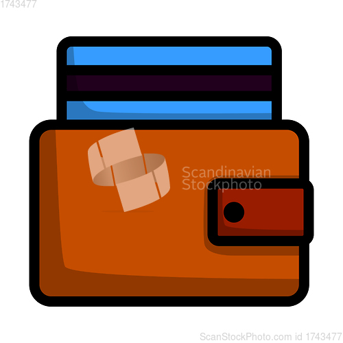 Image of Credit Card Get Out From Purse Icon