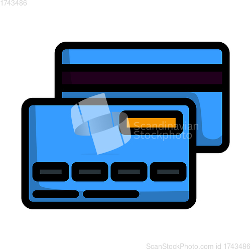 Image of Front And Back Side Of Credit Card Icon