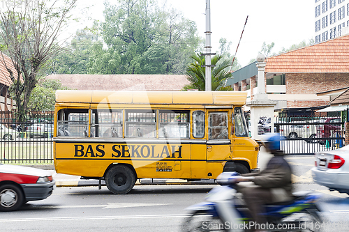 Image of Yellow school bus in Malaysia