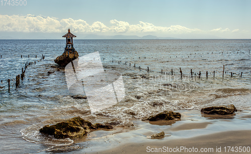 Image of Small temple on the shore by the sea