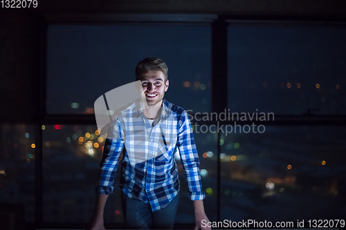 Image of young male engineer on construction site