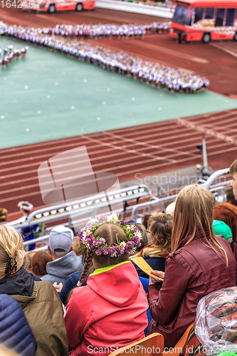 Image of Audience watching as Dancers perform at the Grand Folk dance concert