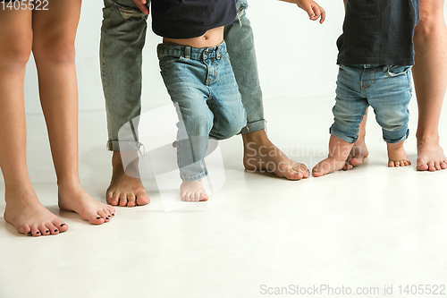 Image of Young family spending time together