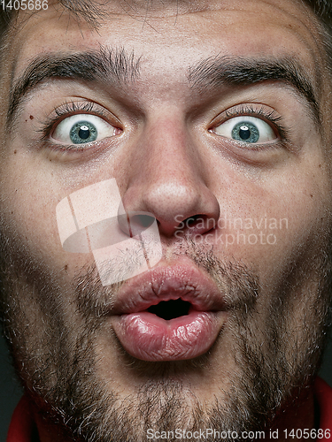 Image of Close up portrait of young caucasian man