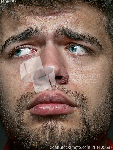 Image of Close up portrait of young caucasian man