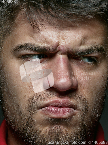 Image of Close up portrait of young caucasian man