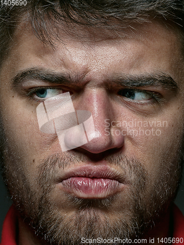 Image of Close up portrait of young caucasian man